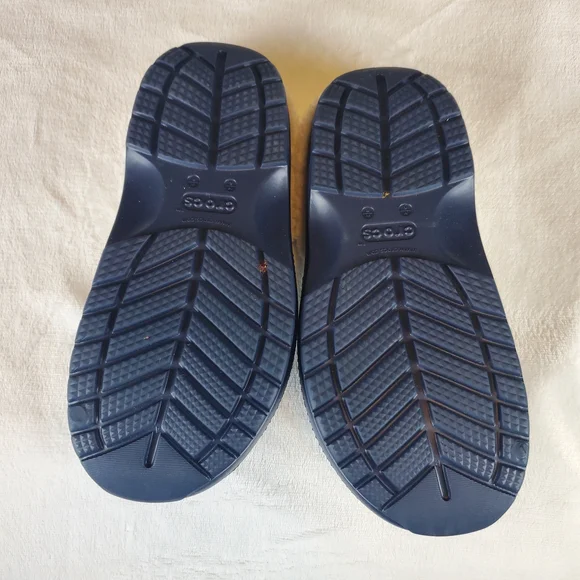 Crocs Dual Comfort Navy Blue Rubber Clog Shoes Size Men's 6/Women's 8 - Picture 7 of 7